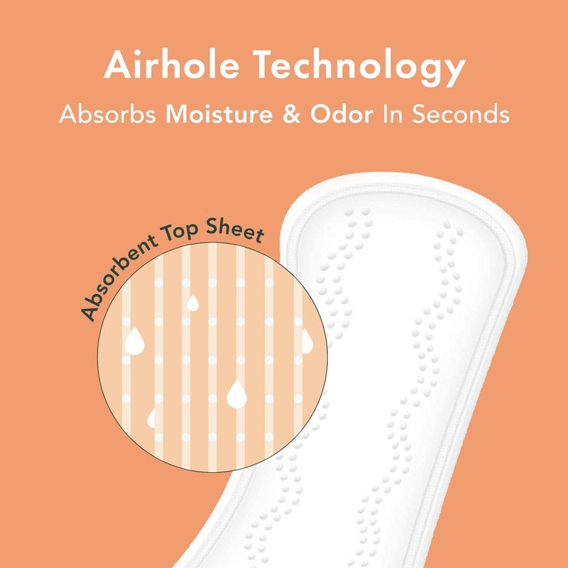 Rael Panty Liners for Women, Organic Cotton Cover - Regular Pantiliners, Light Absorbency, Unscented, Chlorine Free (Regular, 81 Count) - Image 3